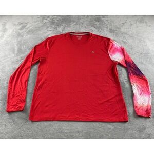 Reel Legends Mens Freeline Performance Fishing Shirt Red Long Sleeve Size L
